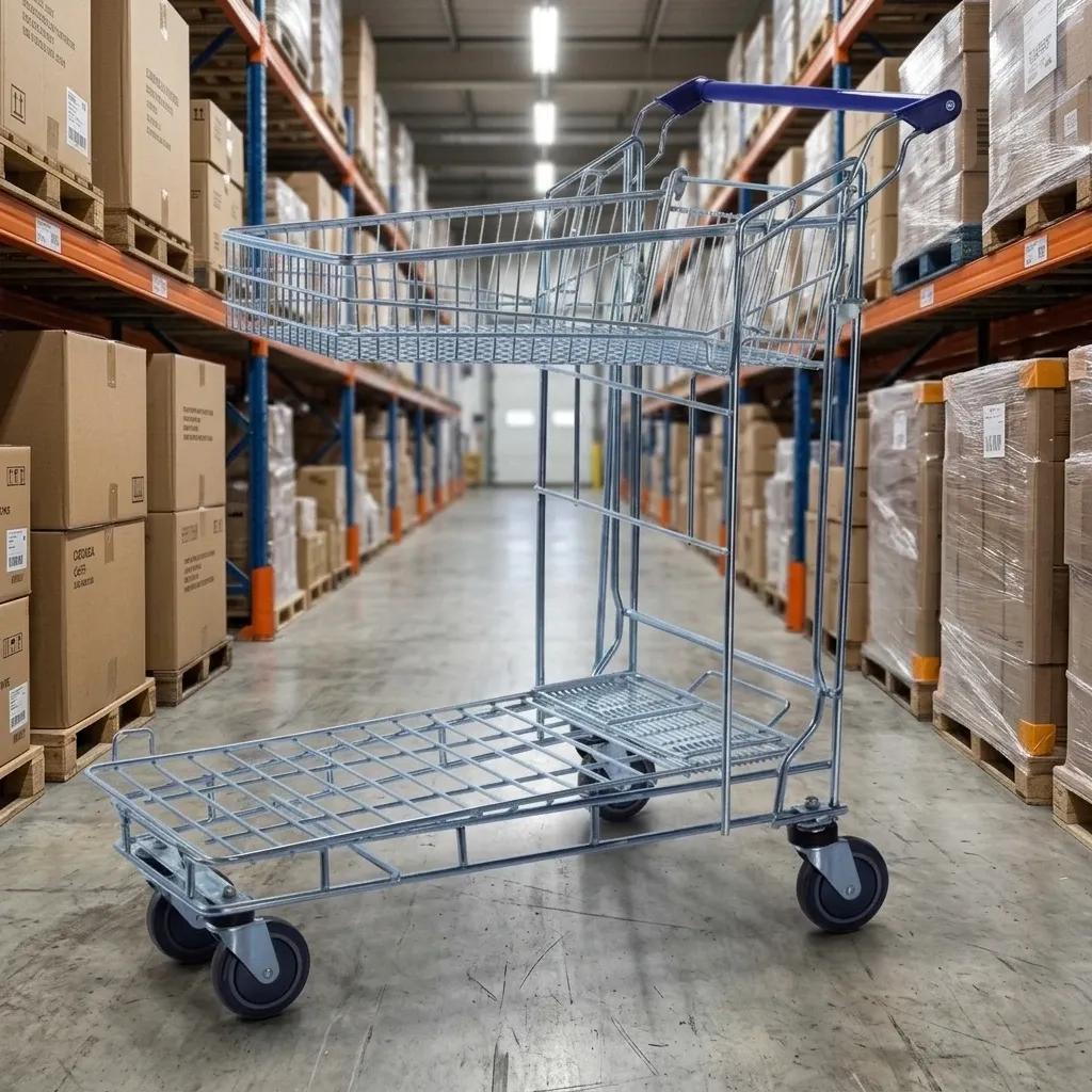 Metal Platform Hand Truck Warehouse Transport Trolley detail 2