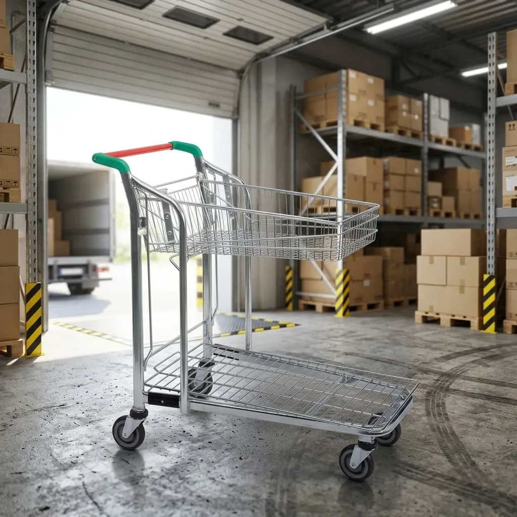 Metal Platform Hand Truck Warehouse Transport Trolley photo 3