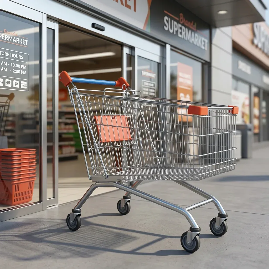 Heavy Duty Powder 270L European Style Shopping Trolley