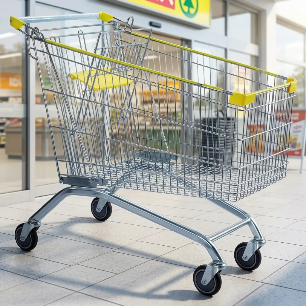 5 in PU Castor 180L European Style Shopping Trolley