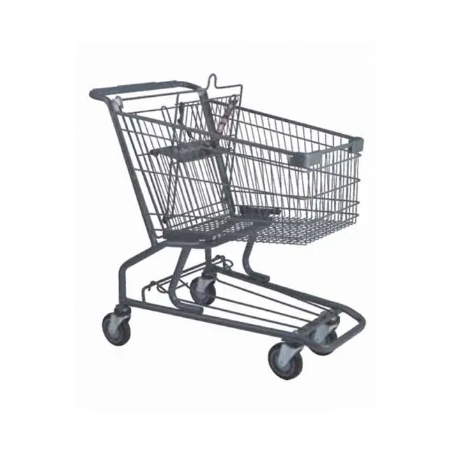 American Style Platform Mesh Zinc Plated Aluminium Shopping Trolley (LPT-49939) photo 4