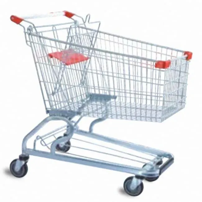 American Style Platform Mesh Zinc Plated Aluminium Shopping Trolley (LPT-49939) photo 5