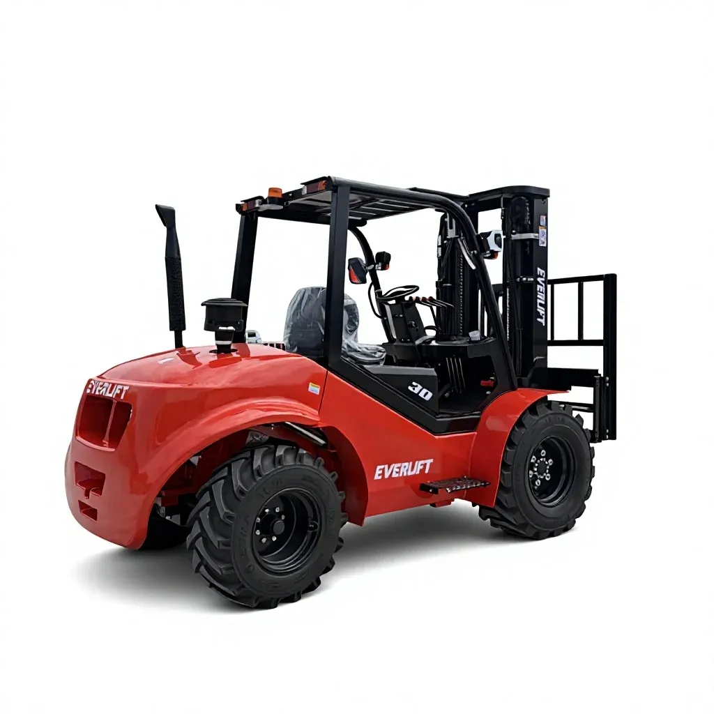 3.0T FORKLIFT 4X4 DIESEL FORKLIFT ROUGH TERRAIN TRUCK 4WD photo 1