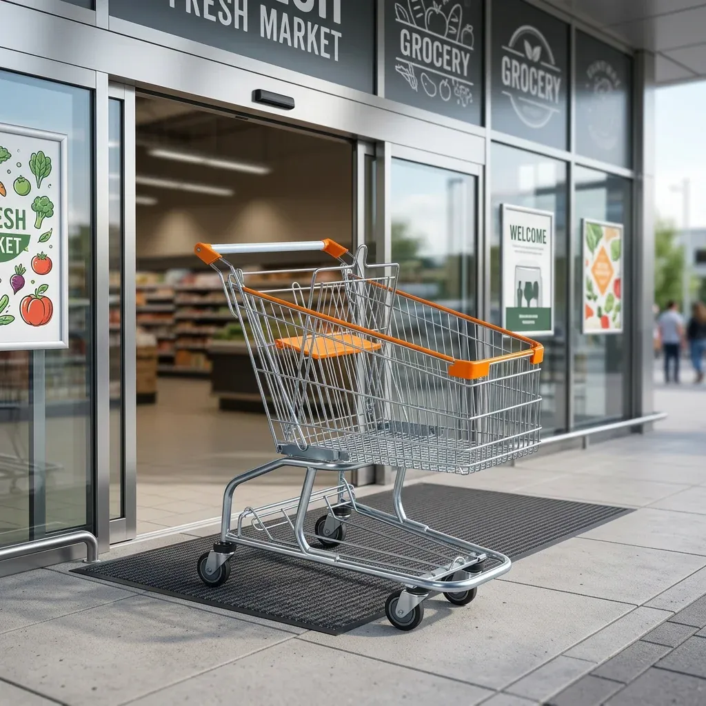 100L American Style Mesh Structure Shopping Trolley