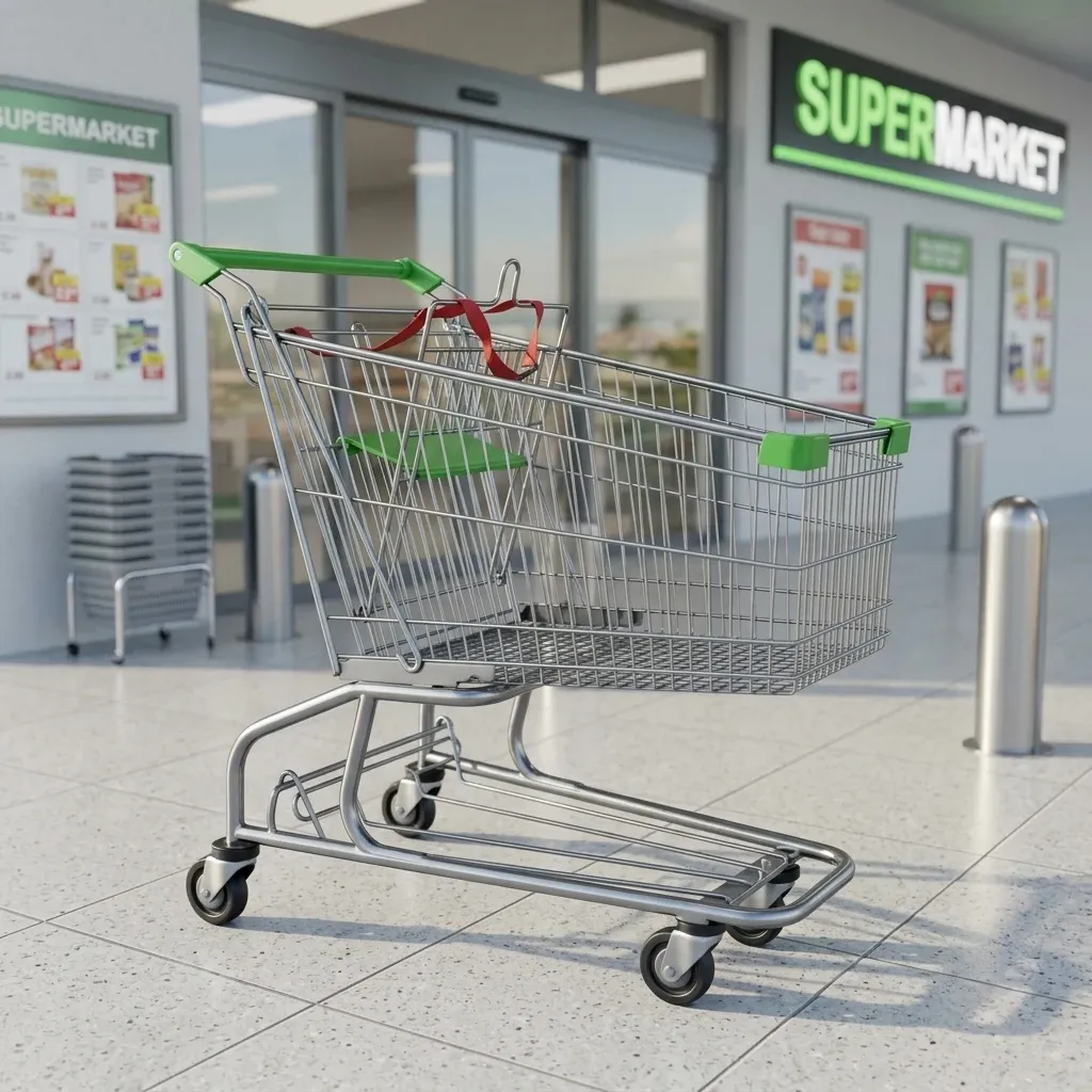 150L Mesh American Style Shopping Trolley