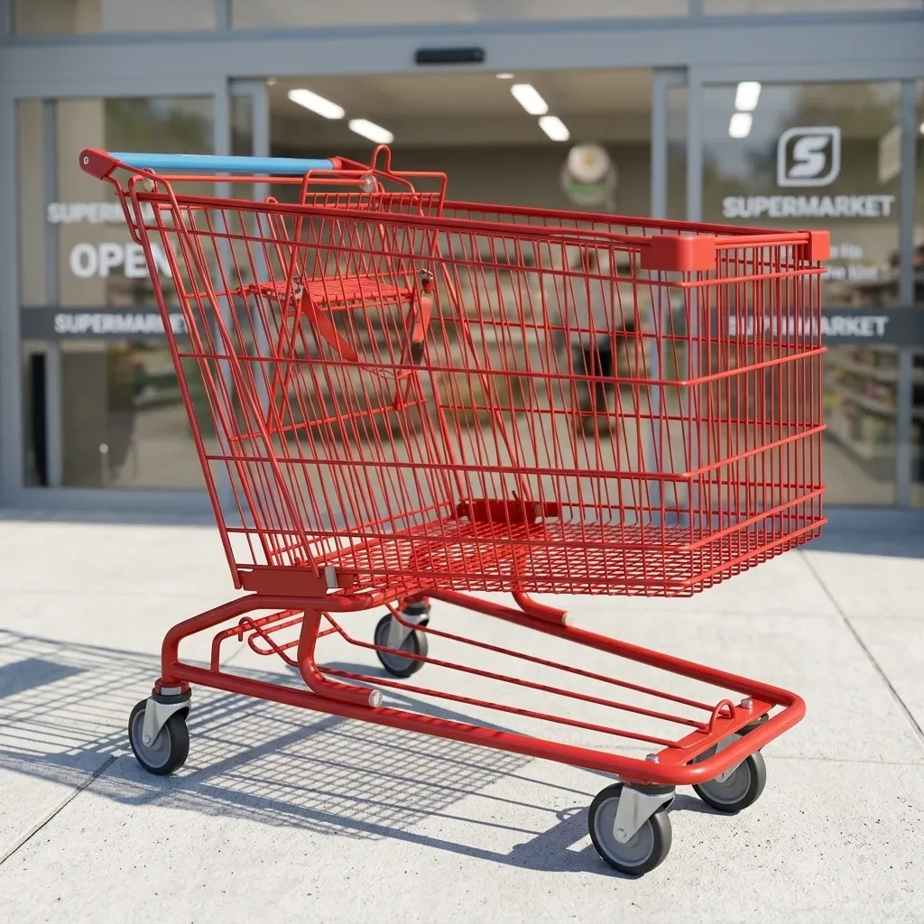 240L American Style Mesh Aluminium Shopping Trolley
