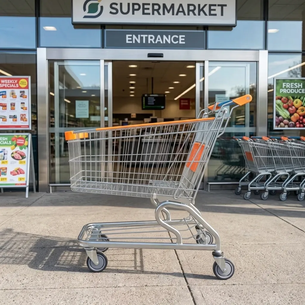 Metal Shopping Trolley Grocery Store Display American 120L
