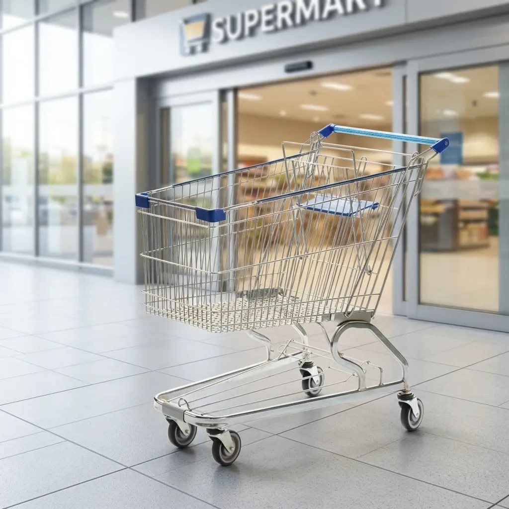 180L Heavy Duty American Style Supermarket Cart photo 4