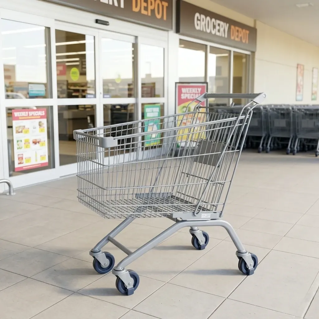 Grocery Super Market European Style Fan-shaped Shopping Trolleys (LPT-90250)