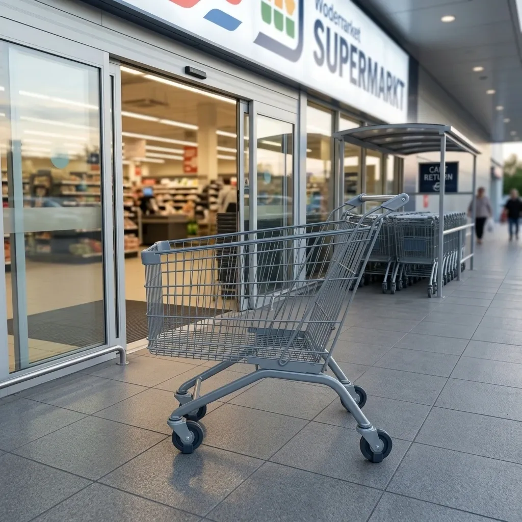 Grocery Super Market European Style Fan-shaped Shopping Trolleys (LPT-90250) photo 3