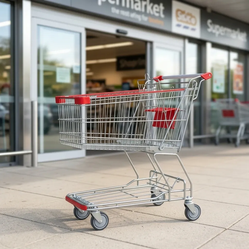 Wire Mesh Shopping Trolley Baskets Cart (LPT-60411) photo 2