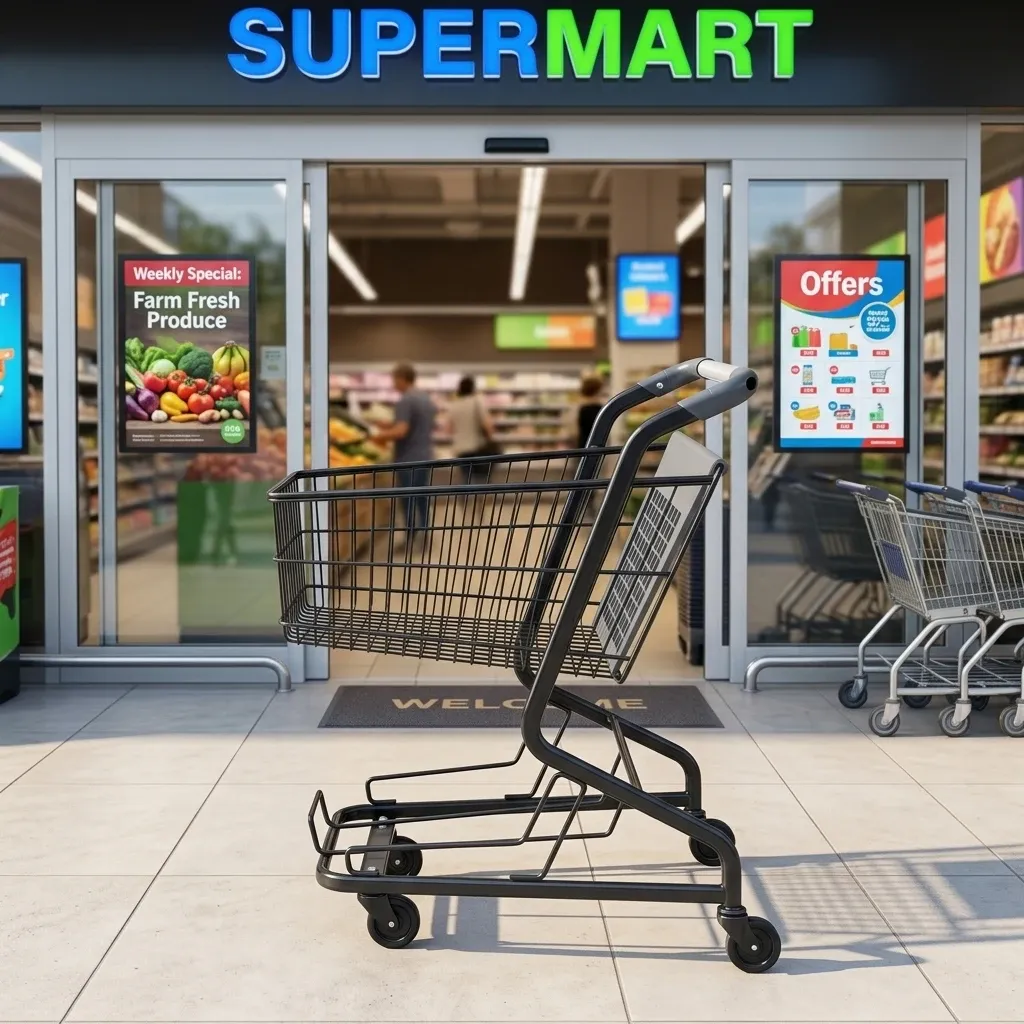 Supermarket Wire Basket Trolley with Convenience Features (LPT-07551) photo 2