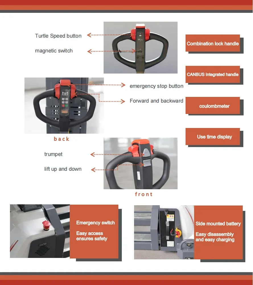 1.3T 1.5T Full Electric Self-Loading Stacker with 48V detail 3