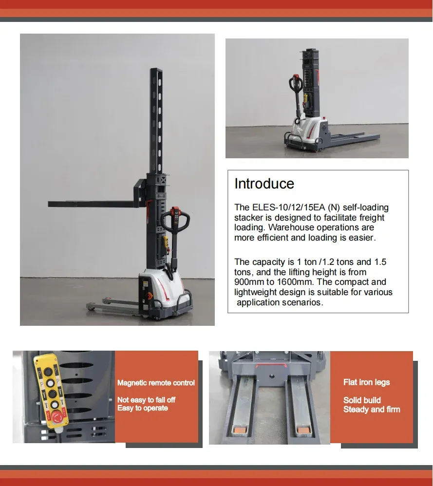 1.3T 1.5T Full Electric Self-Loading Stacker with 48V detail 4