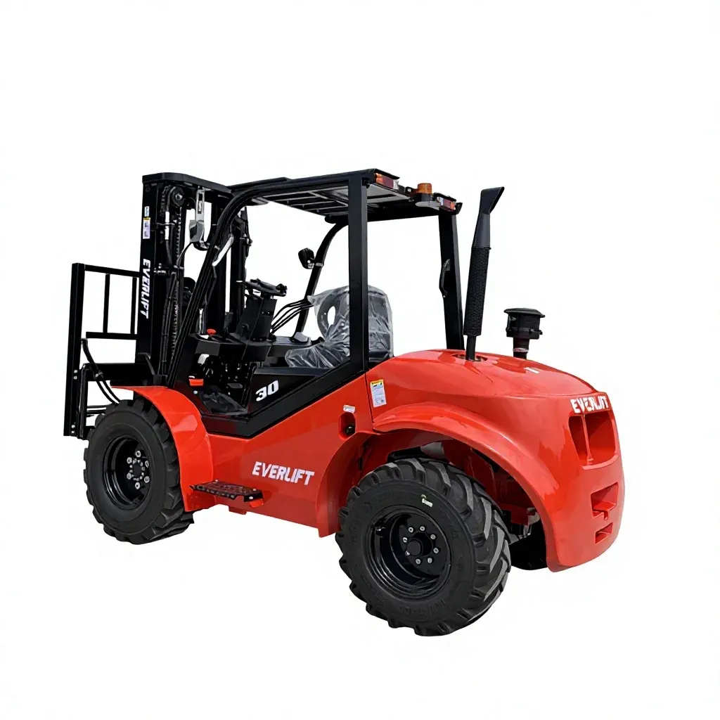 Forklift 3000 kg 4x4 diesel Forklift Rough Terrain off photo 1