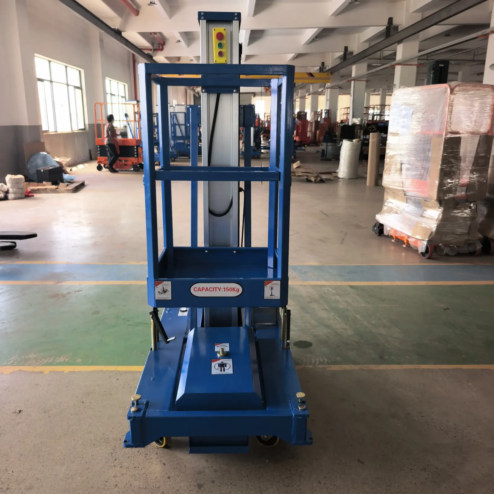 6m 8m 10m Single Mast Mobile Aluminium Aerial Work Platform detail 2
