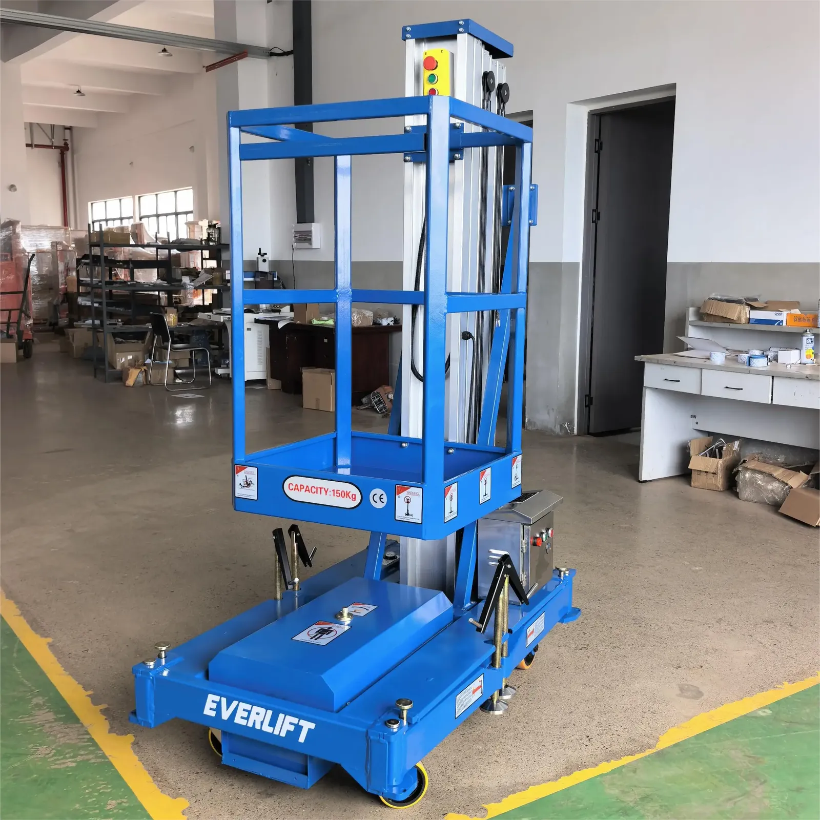 6m 8m 10m Single Mast Mobile Aluminium Aerial Work Platform detail 6
