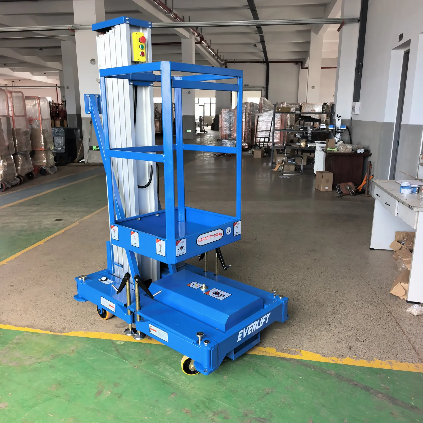 6m 8m 10m Single Mast Mobile Aluminium Aerial Work Platform photo 1