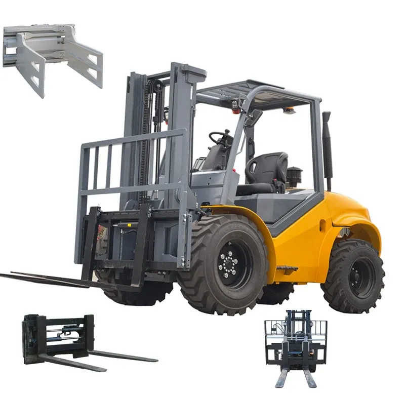 4x4 Diesel Forklift Four Wheel Drive Lift Truck Operations detail 2