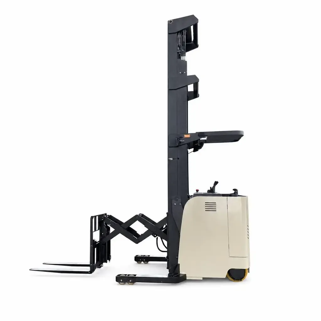 CQD15J 1500 kg Standing Double Scissor Reach Forklift photo 1