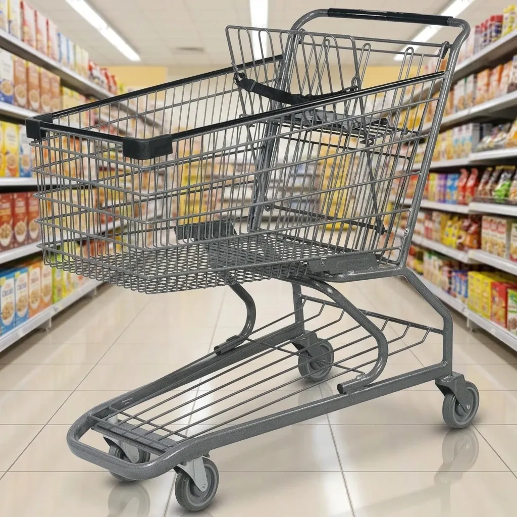 American Style Strong Capacity Grocery Store 160L Shopping Trolley