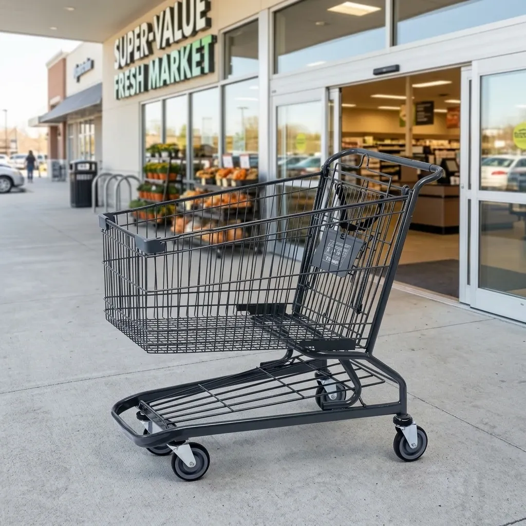 210L American Style Large Wire Shopping Trolley