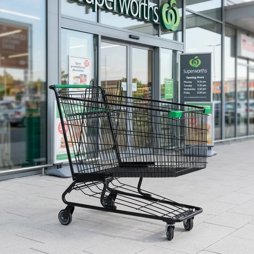 260L American Style Metal Supermarket Shopping Trolley