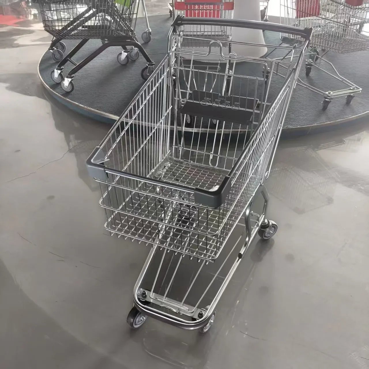 Light Duty Convenience Store Shopping Mall 150L Shopping Trolley detail 3