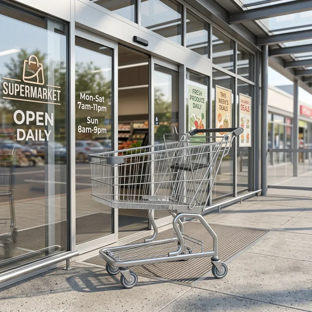 Light Duty Convenience Store Shopping Mall 150L Shopping Trolley