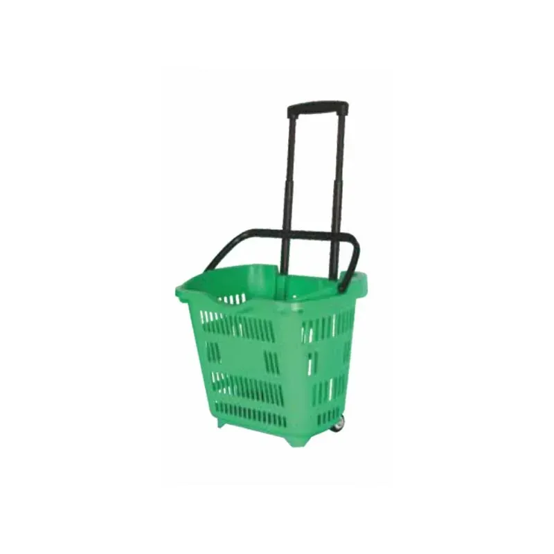 2-Wheel Rolling Plastic Steel Shopping Trolley for Ages 6+ detail 2