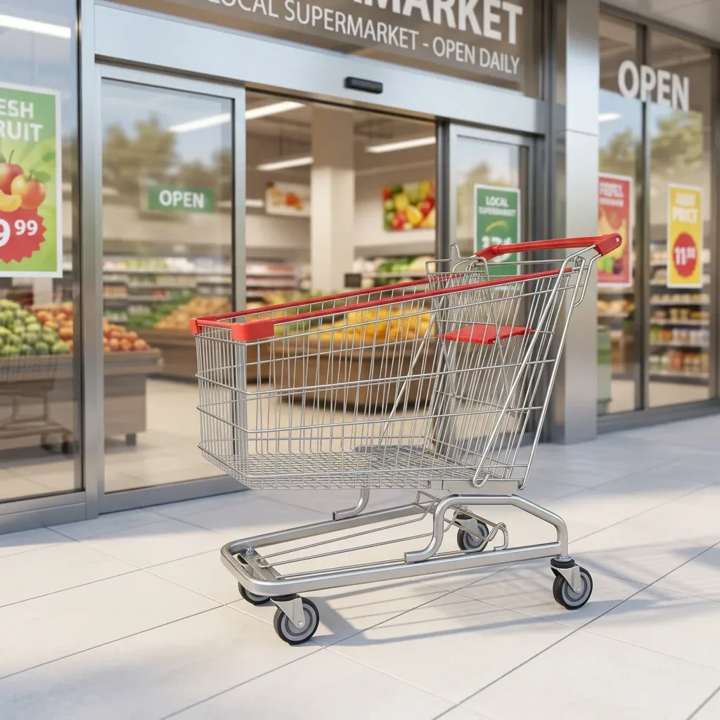 210L German Style Supermarket Shopping Trolley