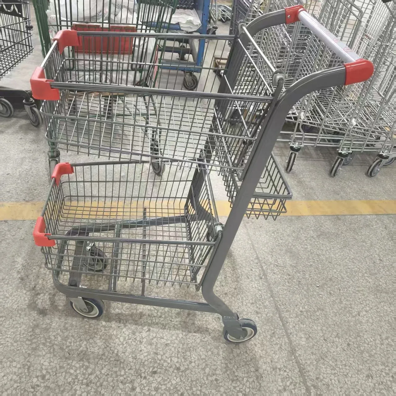 Double Basket Shopping Trolley photo 2