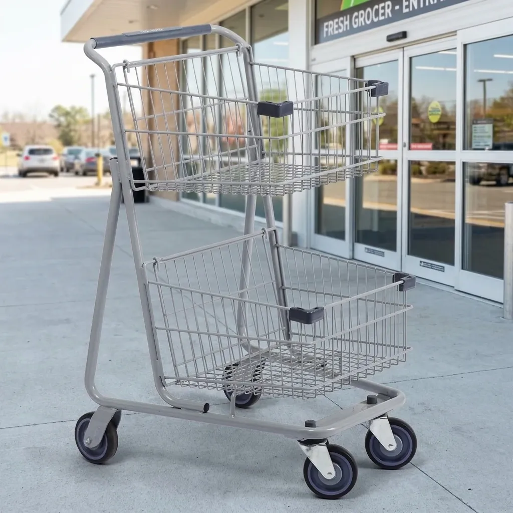 Supermarket American Store Shop Two Basket Two Tier
