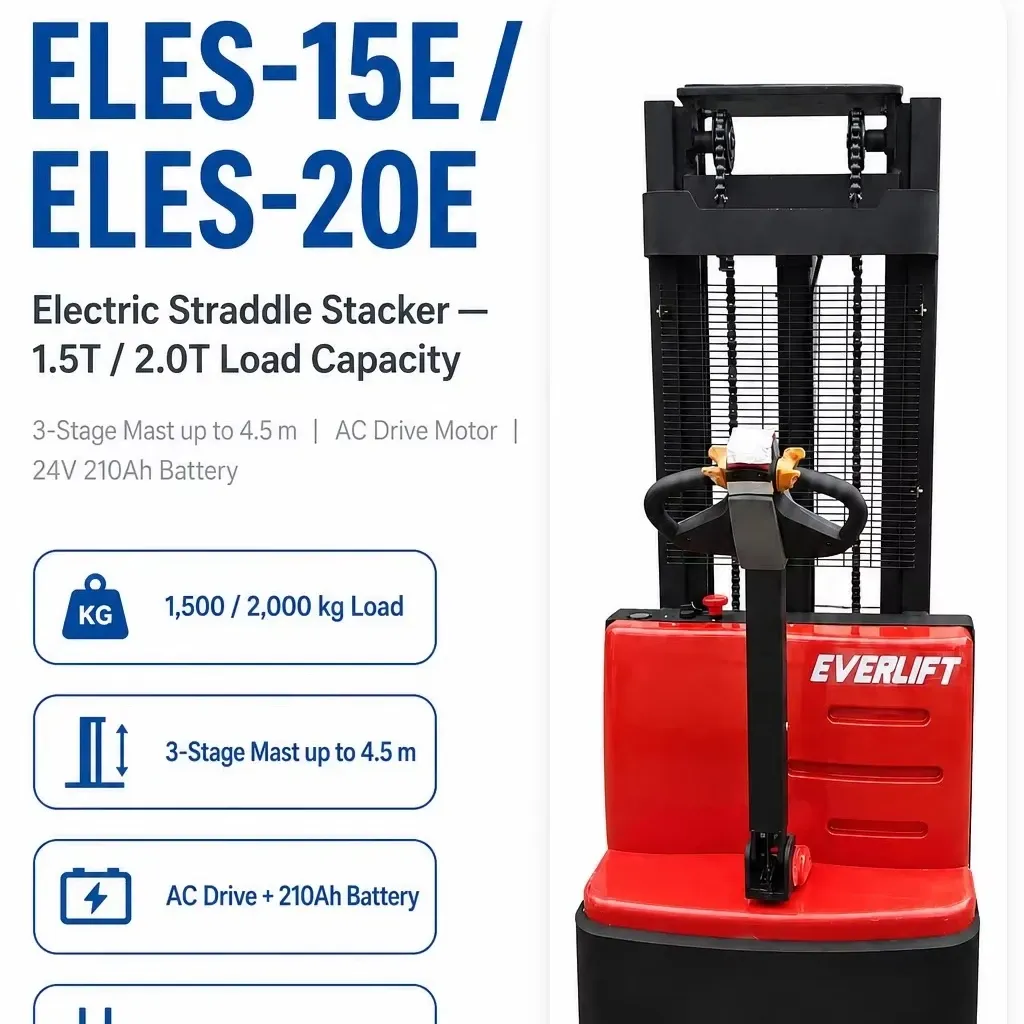 24V Walkie Electric Pallet Stacker 2Ton 1.5 Ton (LPT-77197) photo 1