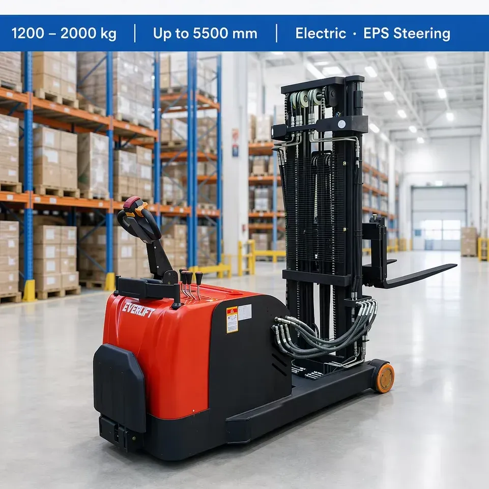 1500 to 2000 kg Forward Reach Electric Stacker Stuck photo 1