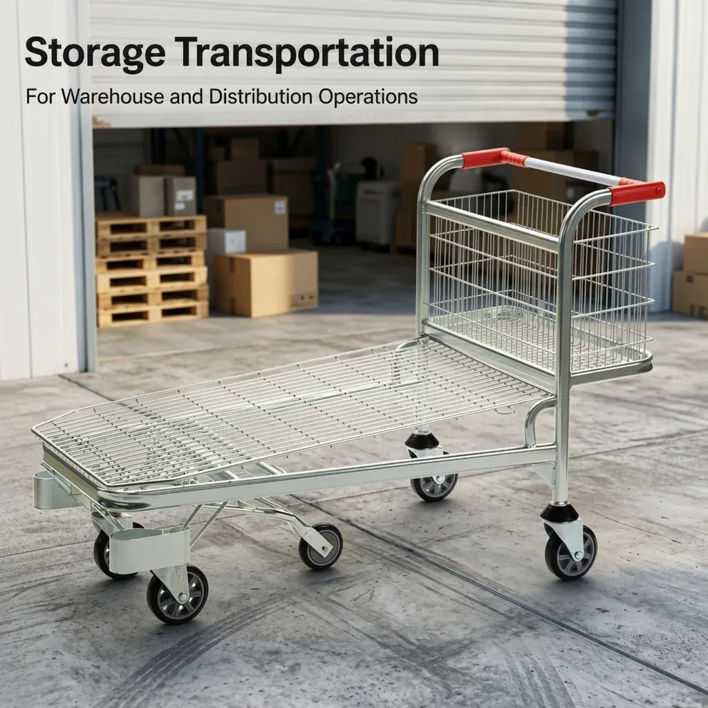 Heavy Duty Warehouse Trolley Platform Five-Wheel detail 2