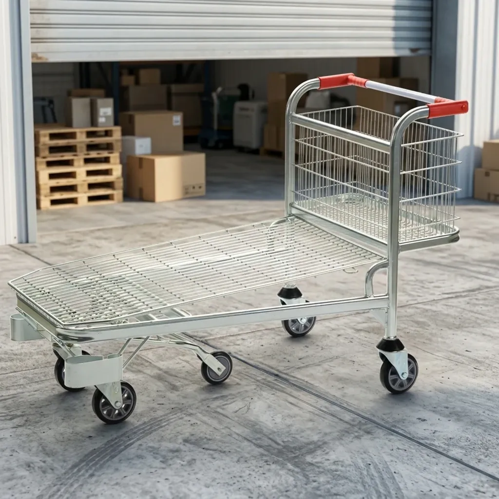 Heavy Duty Warehouse Trolley Platform Five-Wheel photo 4