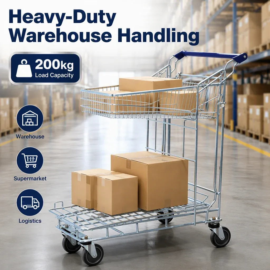 Castor Logistic Warehouse Trolley with 200 kg (LPT-24367) detail 1