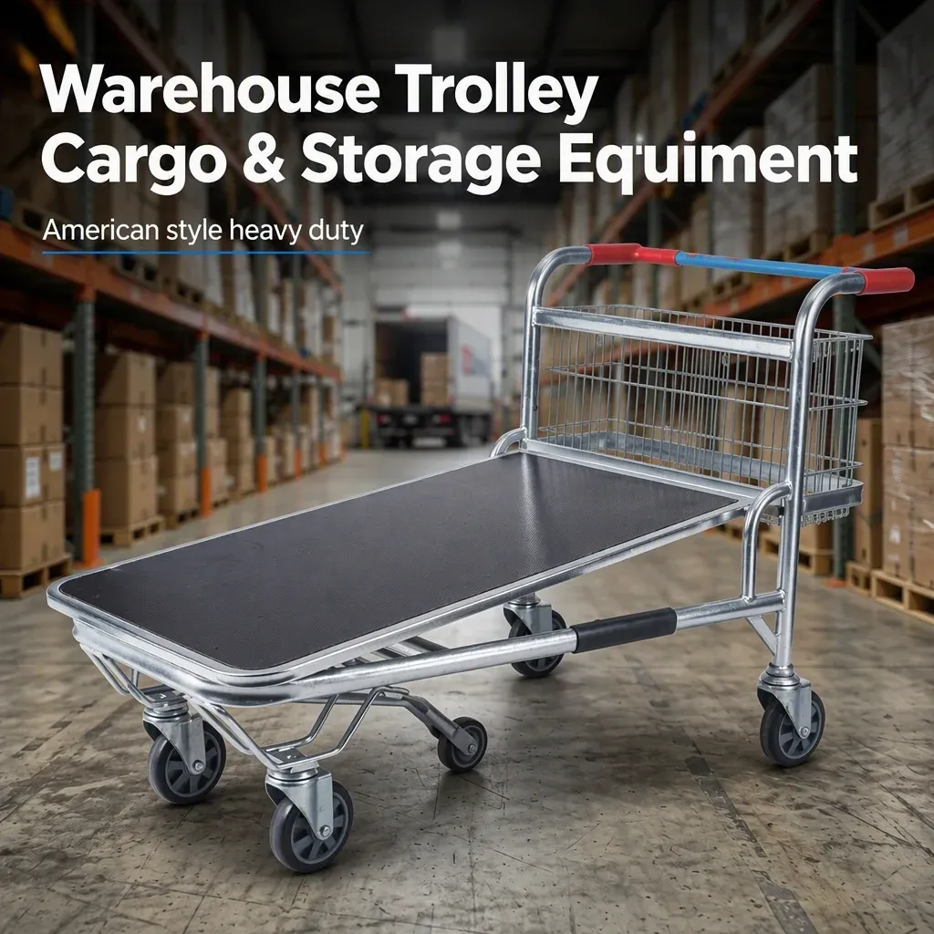 Heavy-Duty Wire Basket Picking Cart Cargo detail 2