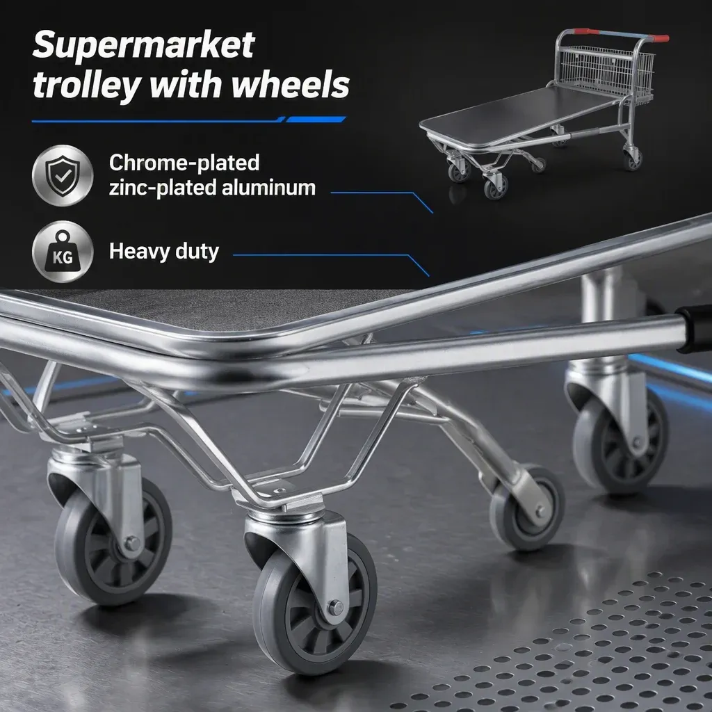 Heavy-Duty Wire Basket Picking Cart Cargo detail 5
