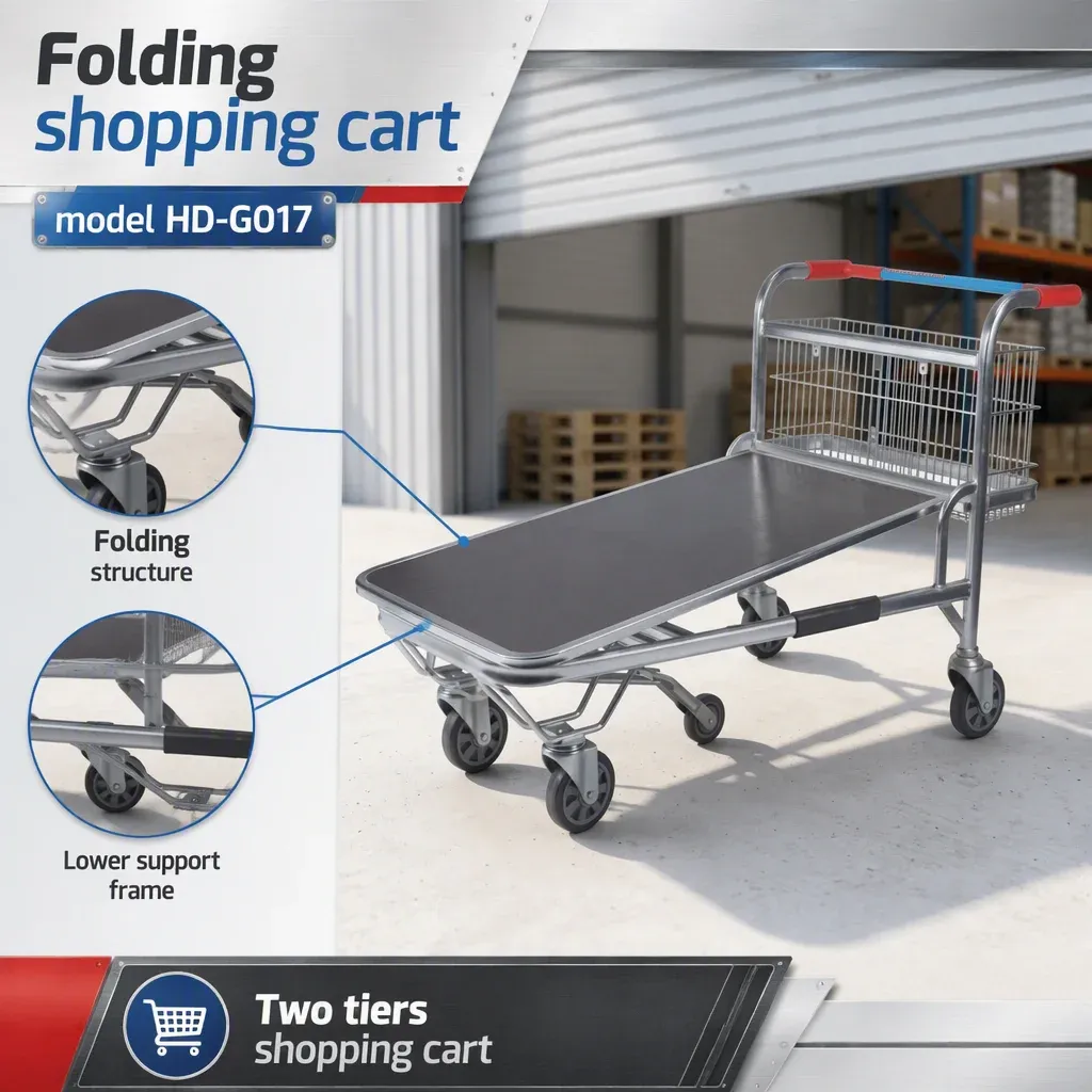 Heavy-Duty Wire Basket Picking Cart Cargo detail 6