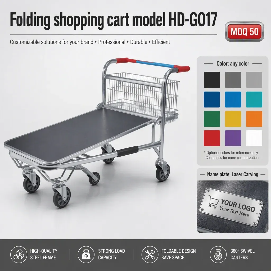 Heavy-Duty Wire Basket Picking Cart Cargo detail 9