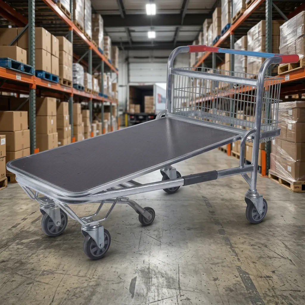 Heavy-Duty Wire Basket Picking Cart Cargo photo 3