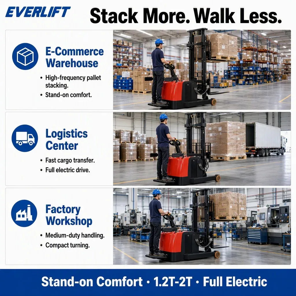 Electric Reach Stacker 3M 3.5M 4M 5M Reach Stacker 1.5t photo 4