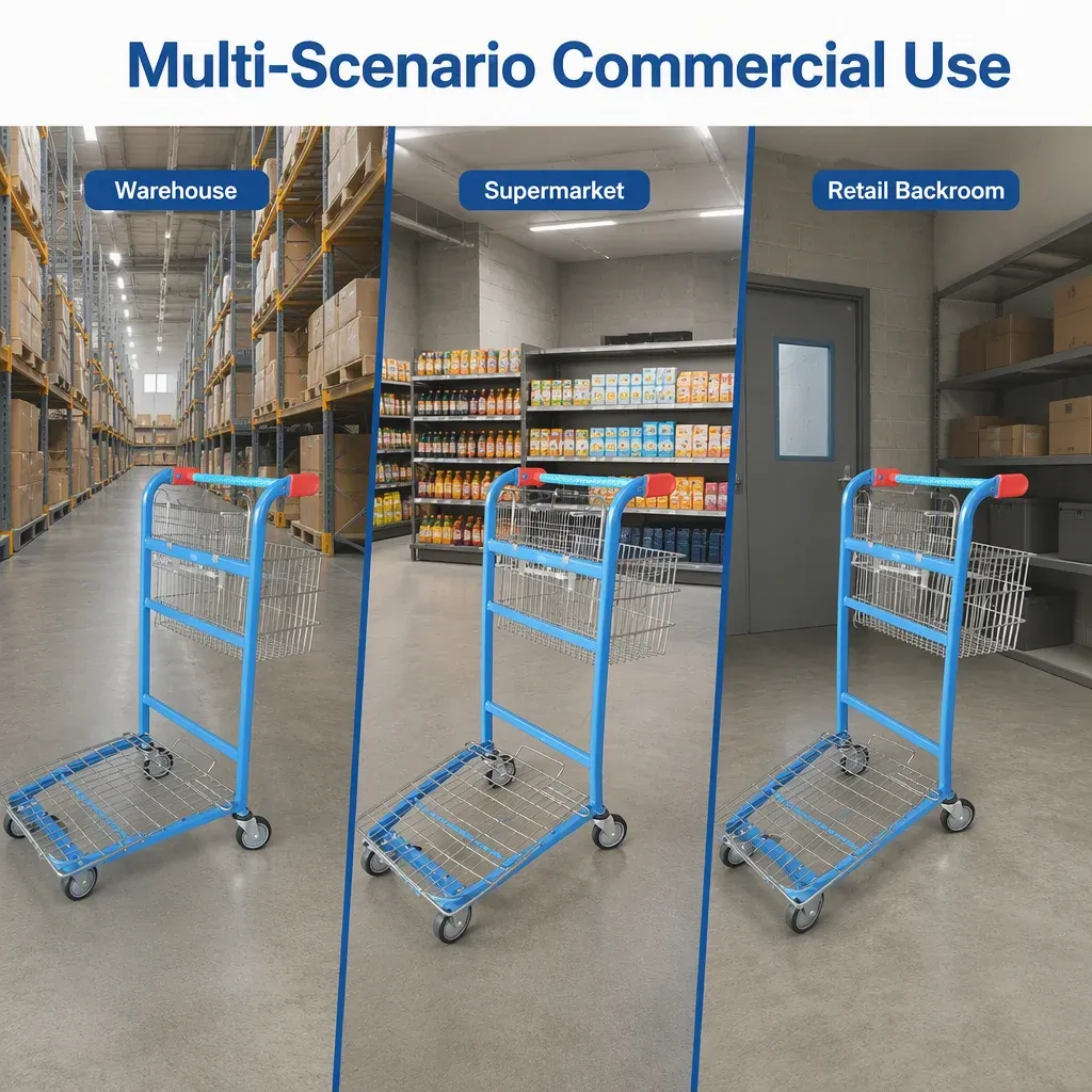 Heavy-Duty Wire Basket Picking Cart (LPT-85170) detail 2
