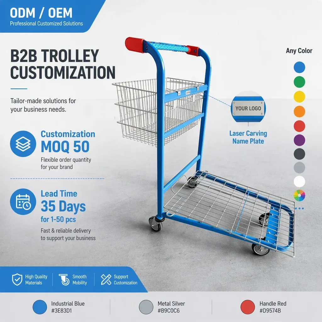 Heavy-Duty Wire Basket Picking Cart (LPT-85170) detail 5