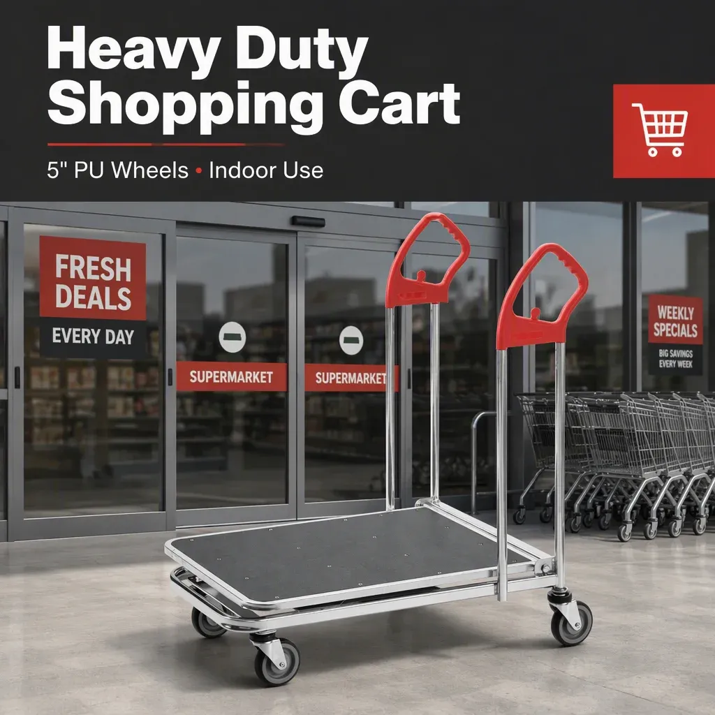 Heavy Duty Mesh Structure Zinc Plated Cart detail 1