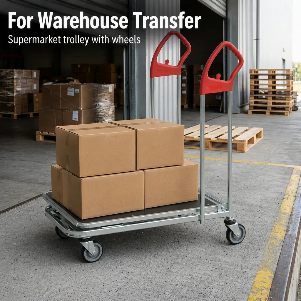 Heavy Duty Mesh Structure Zinc Plated Cart detail 2