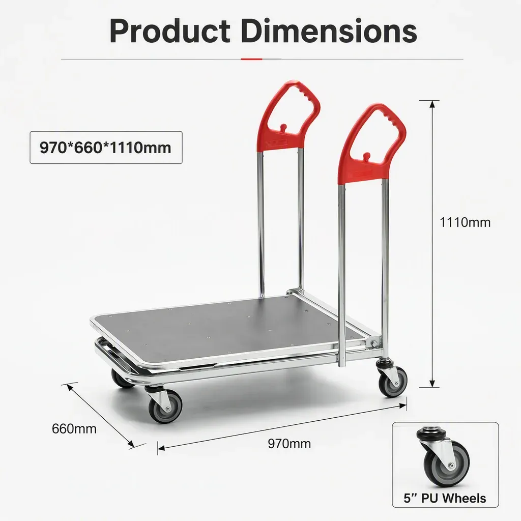 Heavy Duty Mesh Structure Zinc Plated Cart detail 7