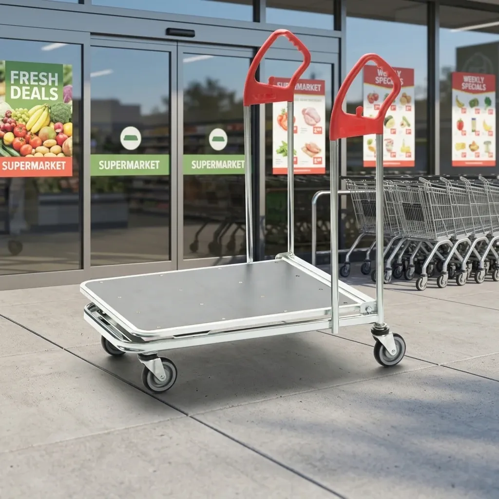 Heavy Duty Mesh Structure Zinc Plated Cart photo 4
